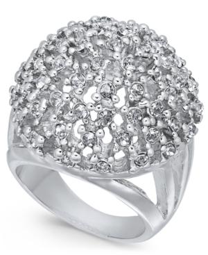Thalia Sodi Silver-tone Crystal Cluster Statement Ring, Created For Macy's