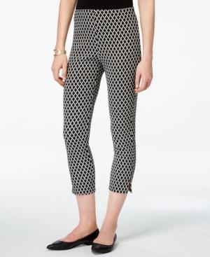 Karen Kane Printed Pull-on Cropped Pants