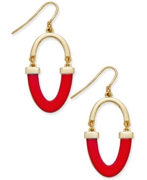 Charter Club Gold-tone Contrast Oval Drop Earrings, Only Ay Macy's
