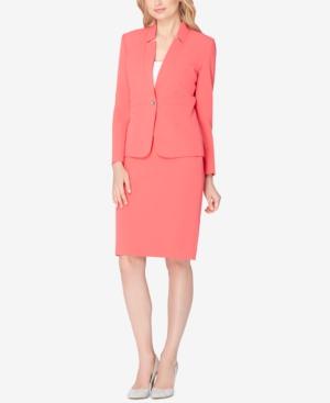 Tahari Asl Starburst-stitch Skirt Suit
