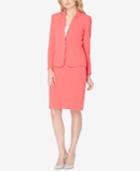 Tahari Asl Starburst-stitch Skirt Suit