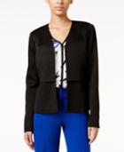 Alfani Collarless Open-front Blazer, Only At Macy's