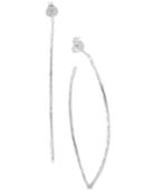Giani Bernini Sterling Silver Open Marquise Hoop Earrings, Only At Macy's