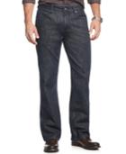 Alfani Big And Tall Jackson Straight-leg Bootcut Jeans, Dark Blue Wash, Only At Macy's