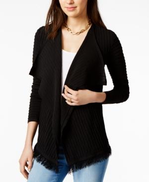 Tommy Hilfiger Open-front Fringe Cardigan, Only At Macy's