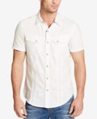 William Rast Men's Let's Take A Ride Embroidered-back Shirt