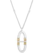 Lucky Brand Two-tone O-shaped Pendant Necklace, 23-3/4 + 2 Extender