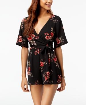 Trixxi Juniors' Print Surplice Romper