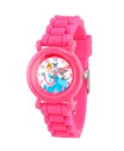 Disney Princess Cinderella Girls' Pink Plastic Time Teacher Watch