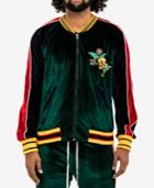Hudson Nyc Men's Colorblocked Embroidered Velour Track Jacket
