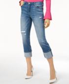 Inc International Concepts Ripped Cuffed Skinny Jeans, Created For Macy's