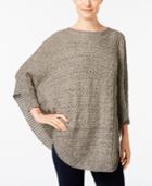 Style & Co. Knit-pattern Poncho Sweater, Only At Macy's