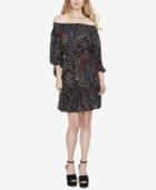 Jessica Simpson Juniors' Printed Tiered Off-the-shoulder Dress