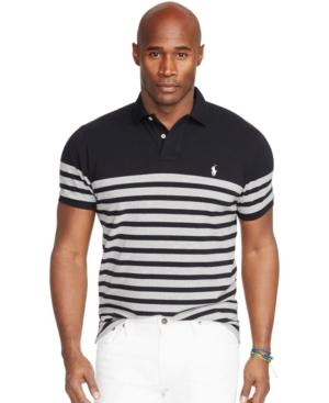 Polo Ralph Lauren Big And Tall Striped Mesh Polo Shirt