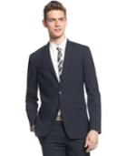 Bar Iii Navy Solid Extra Slim-fit Jacket