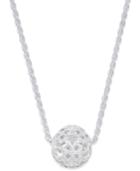 Thomas Sabo Crystal Clover Bead Pendant Necklace In Sterling Silver