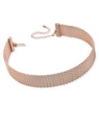 Inc International Concepts Rose Gold-tone Mesh Choker Necklace, Only At Macy's