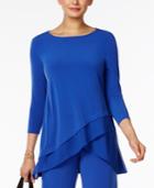 Alfani Chiffon Crossover-hem Top, Created For Macy's