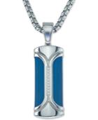 Esquire Men's Jewelry Diamond Accent Dog Tag 22 Pendant Necklace, Created For Macy's