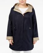 Jones New York Plus Size Hooded Raincoat