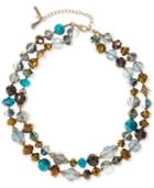 Lonna & Lilly Gold-tone Multi-bead Layer Collar Necklace