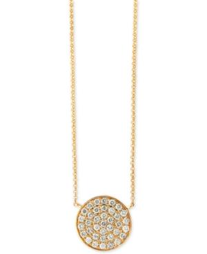 Effy Diamond Disc Pendant Necklace (3/4 Ct. T.w.) In 14k Gold