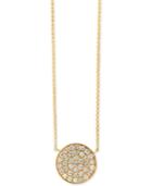 Effy Diamond Disc Pendant Necklace (3/4 Ct. T.w.) In 14k Gold