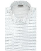 Kenneth Cole Reaction Men's Fitted Techni-cole 3 Way Flex Teal Print Dress Shirt