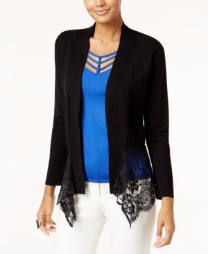 Thalia Sodi Lace-hem Cardigan, Created For Macy's