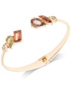 Anne Klein Gold-tone Stone Cuff Bracelet