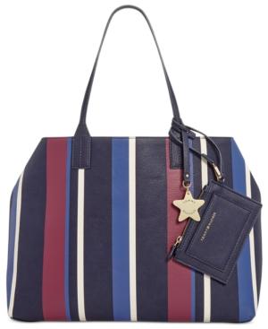 Tommy Hilfiger Logo Story Eva Stripe Tote