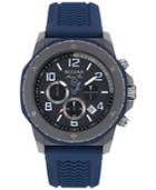 Bulova Men's Chronograph Marine Star Blue Silicone Strap Watch 44mm 98b246