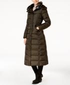 London Fog Plus Size Faux-fur-trim Down Maxi Puffer Coat