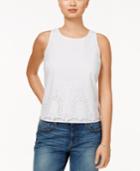 Maison Jules Sleeveless Crocheted-hem Shell, Only At Macy's