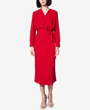 Fame And Partners Surplice Wrap Midi Dress