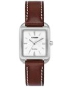 Citizen Eco-drive Women's Silhouette Brown Leather Strap Watch 23x32mm Em0490-08a