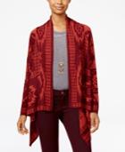 Oh! Mg Juniors' Southwest Asymmetrical-hem Cardigan