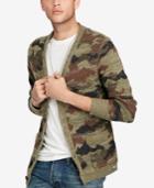 Denim & Supply Ralph Lauren Men's Camo Cotton V-neck Cardigan