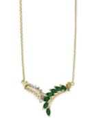 Effy Emerald (9/10 Ct. T.w.) And Diamond (1/4 Ct. T.w.) Collar Necklace In 14k Gold