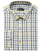 Bar Iii Men's Slim-fit Stretch Easy Care Quatro Twill Gingham Dress Shirt, Created For Macy's