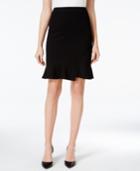 Tahari Asl Bi-stretch Flounce-hem Skirt