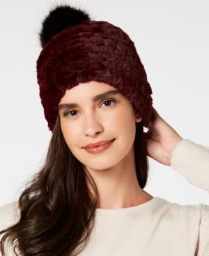 Calvin Klein Knit & Faux-fur Pom Beanie