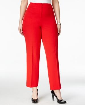 Kasper Plus Size Straight-leg Denim Trousers