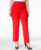 Kasper Plus Size Straight-leg Denim Trousers