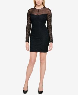 Guess Lace Illusion Bodycon Dress
