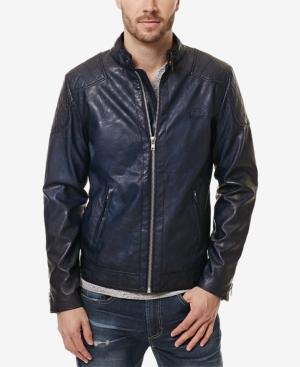 Buffalo David Bitton Men's Jadid Faux-leather Moto Jacket