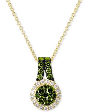 Le Vian Exotics Diamond Halo 18 Pendant Necklace (5/8 Ct. T.w.) In 14k Gold