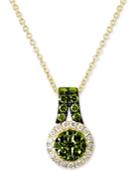 Le Vian Exotics Diamond Halo 18 Pendant Necklace (5/8 Ct. T.w.) In 14k Gold