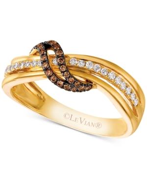 Le Vian Chocolatier Diamond Crisscross Ring (1/4 Ct. T.w.) In 14k Gold