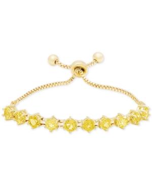 Peridot Slider Bracelet (2-5/8 Ct. T.w.) In Gold-plated Brass